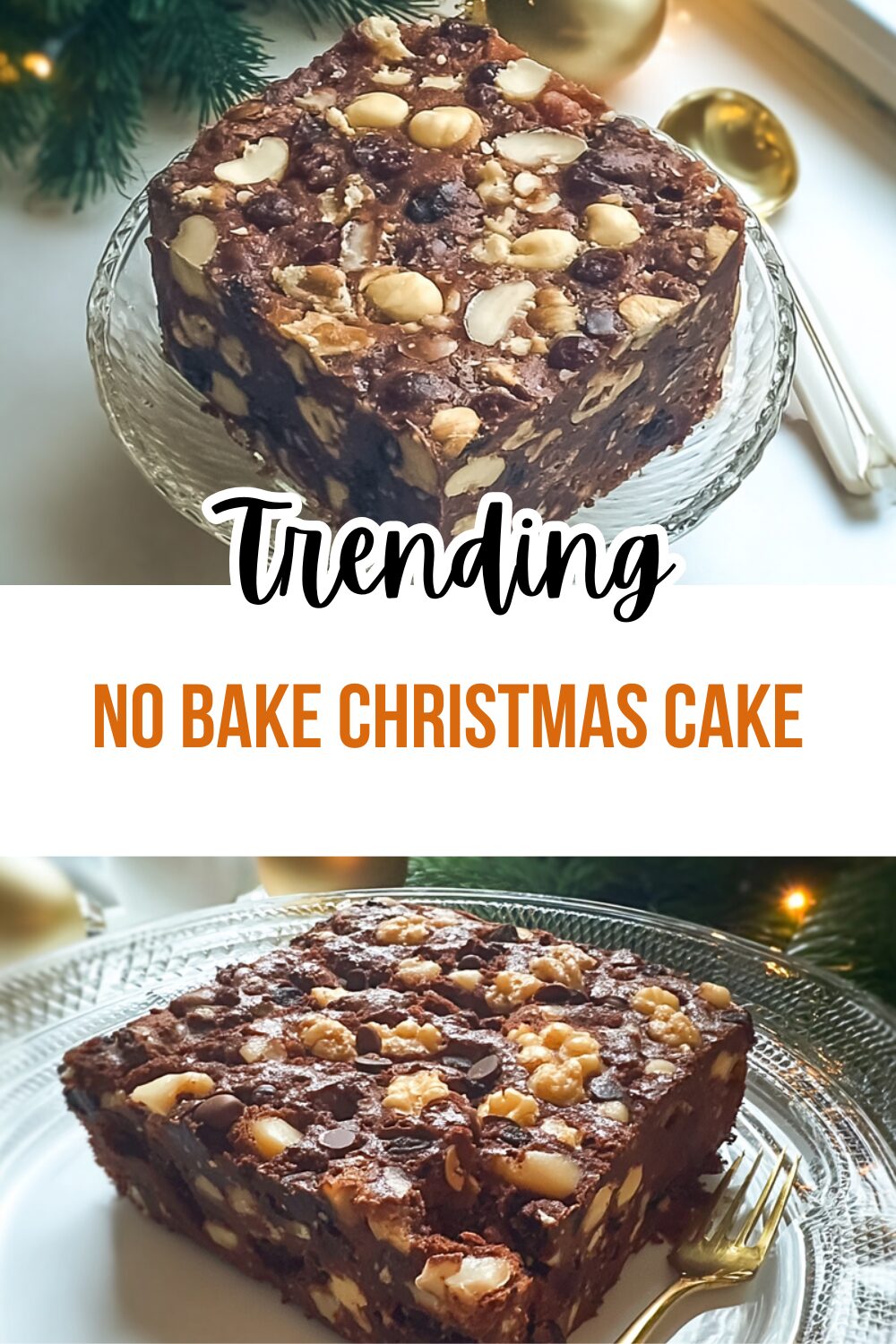 No Bake Christmas Cake