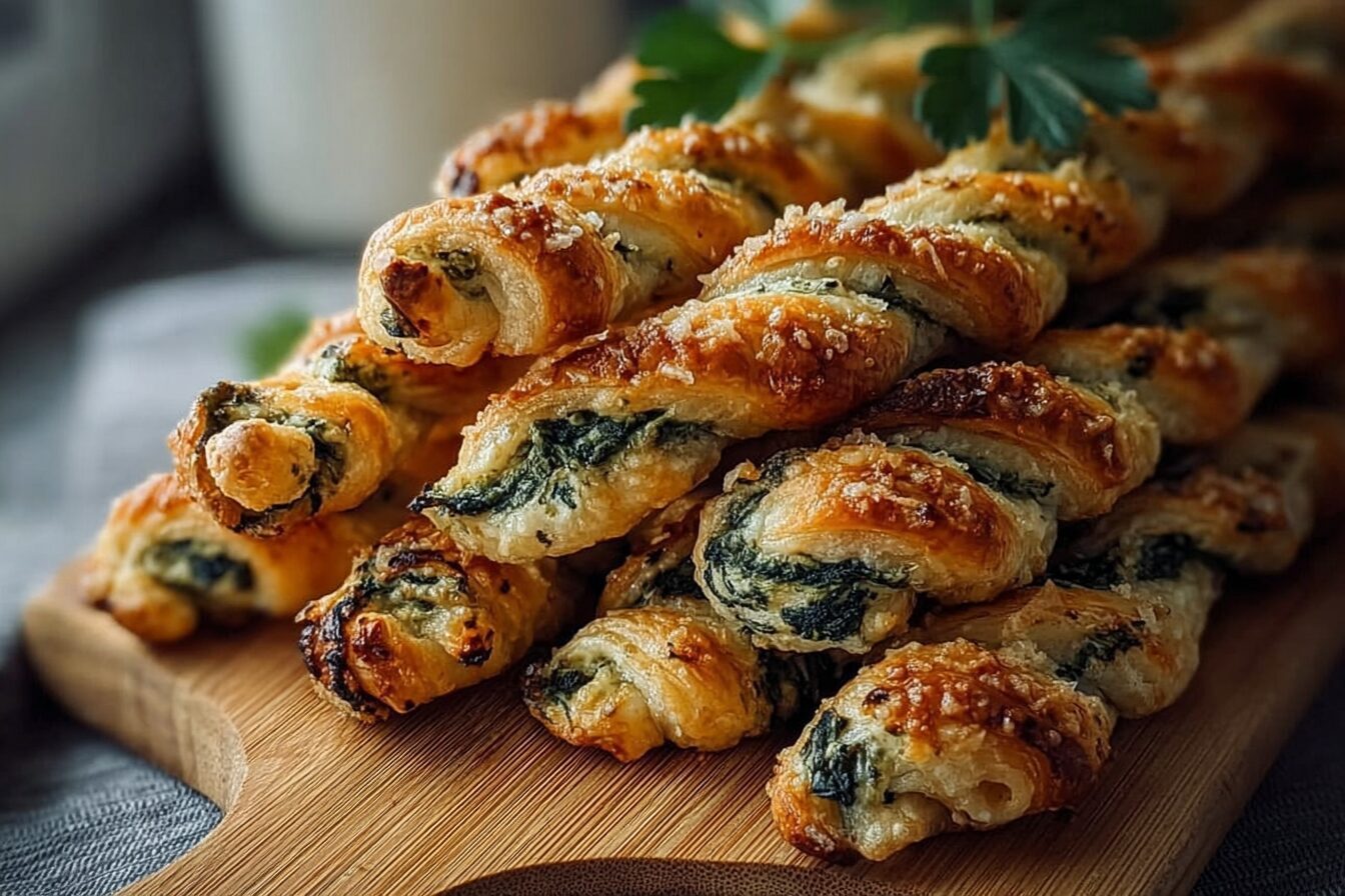 Parmesan Spinach Cheese Twists