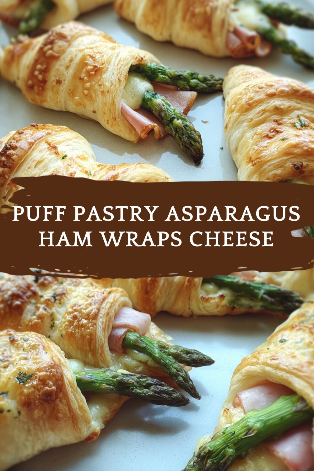 Puff Pastry Asparagus Ham Wraps Cheese