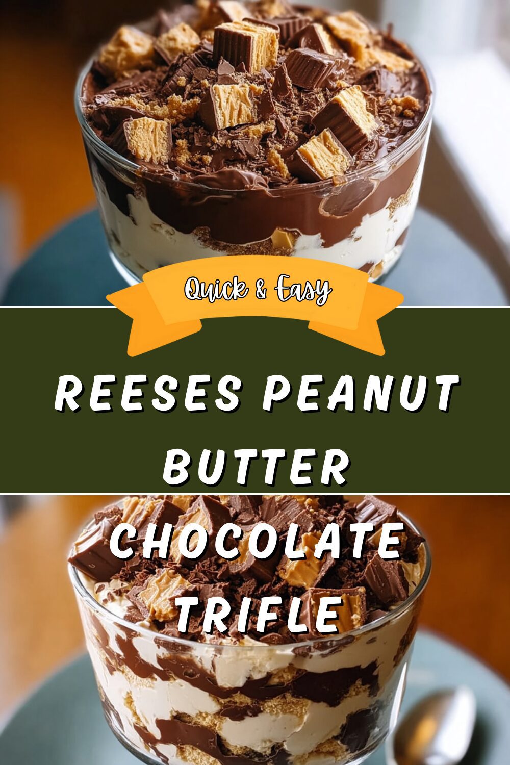 Reeses Peanut Butter Chocolate Trifle