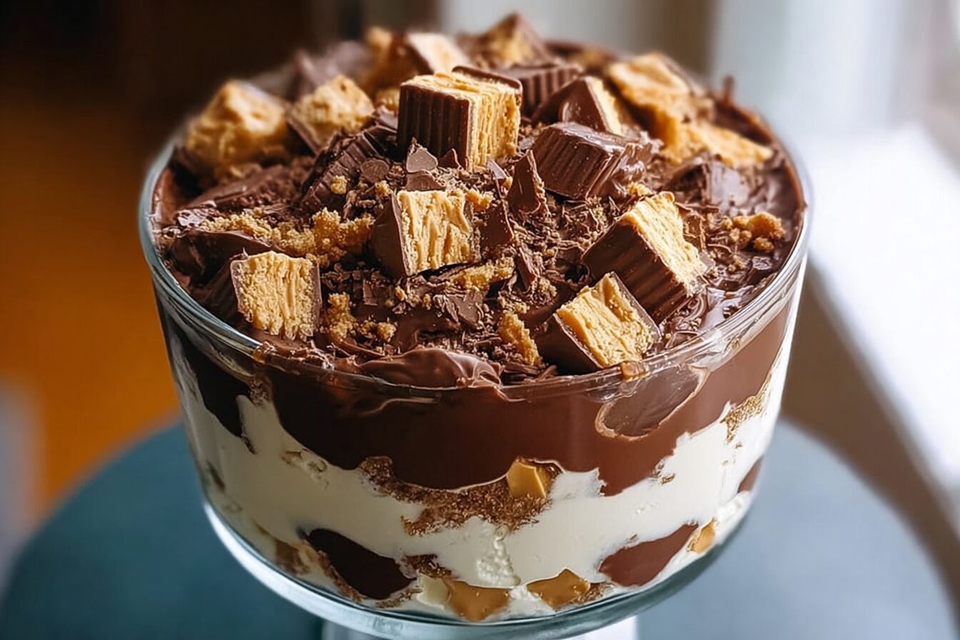 Reeses Peanut Butter Chocolate Trifle