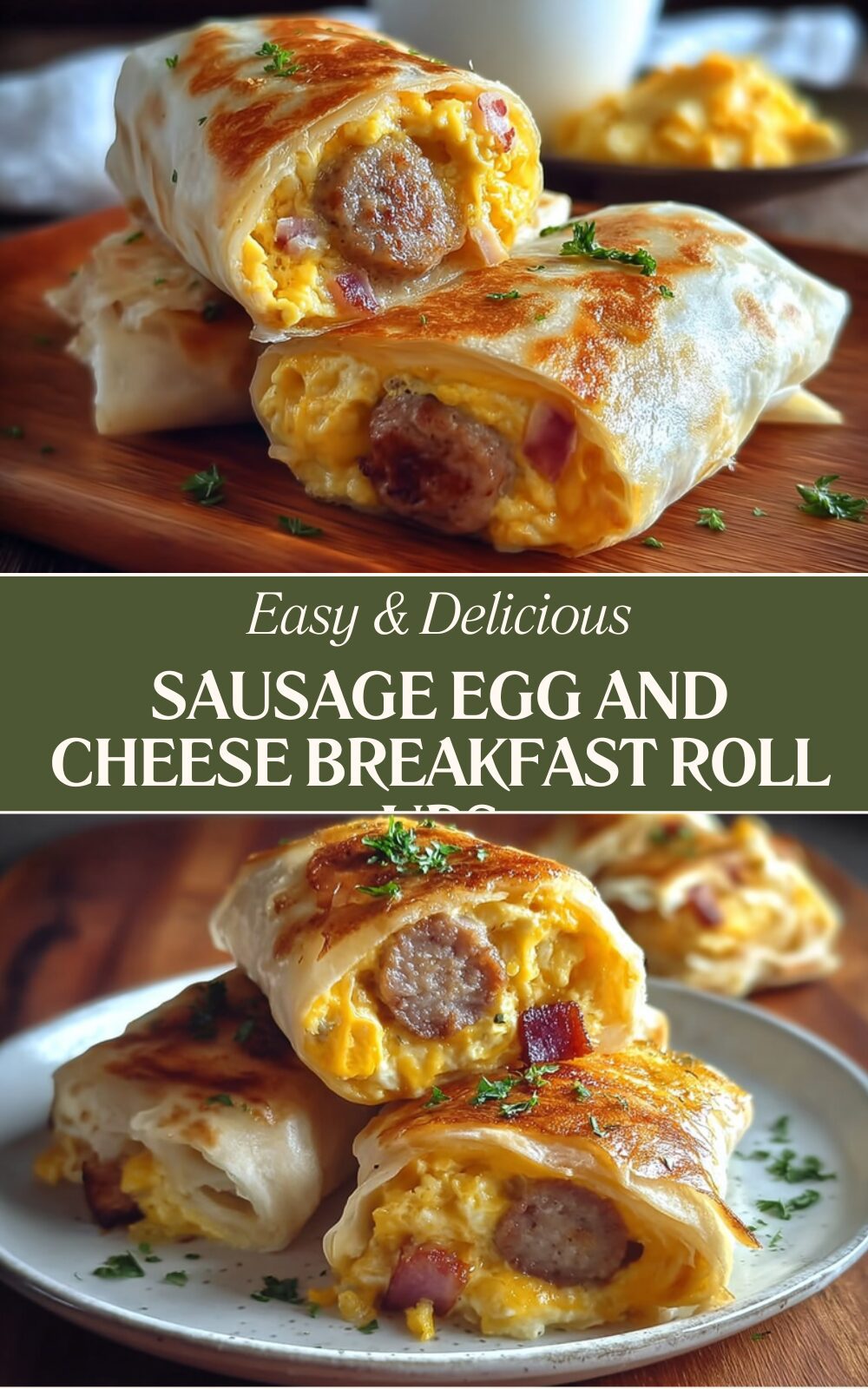 Sausage Egg And Cheese Breakfast Roll Ups