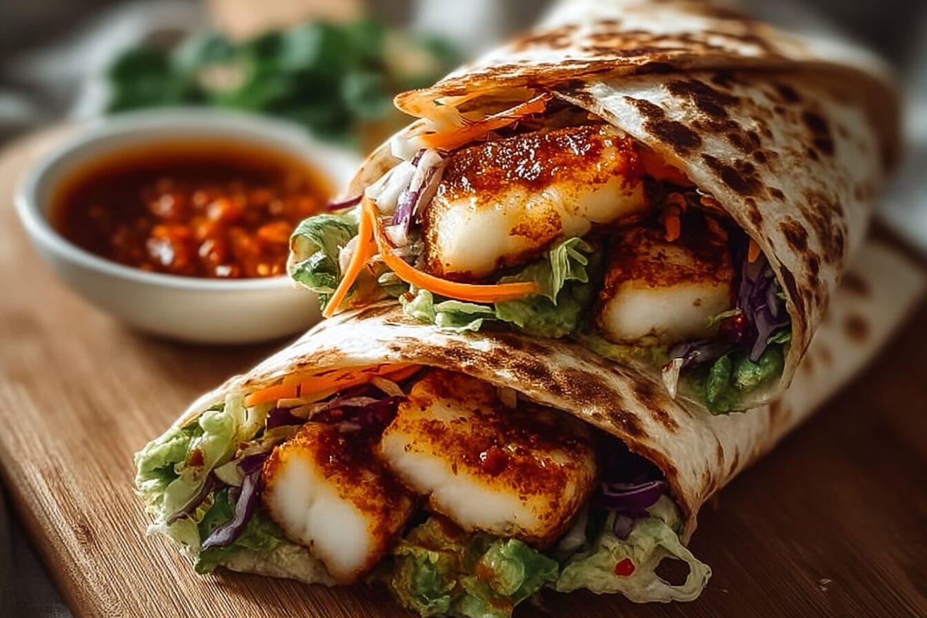 Sweet Chili Halloumi Wraps