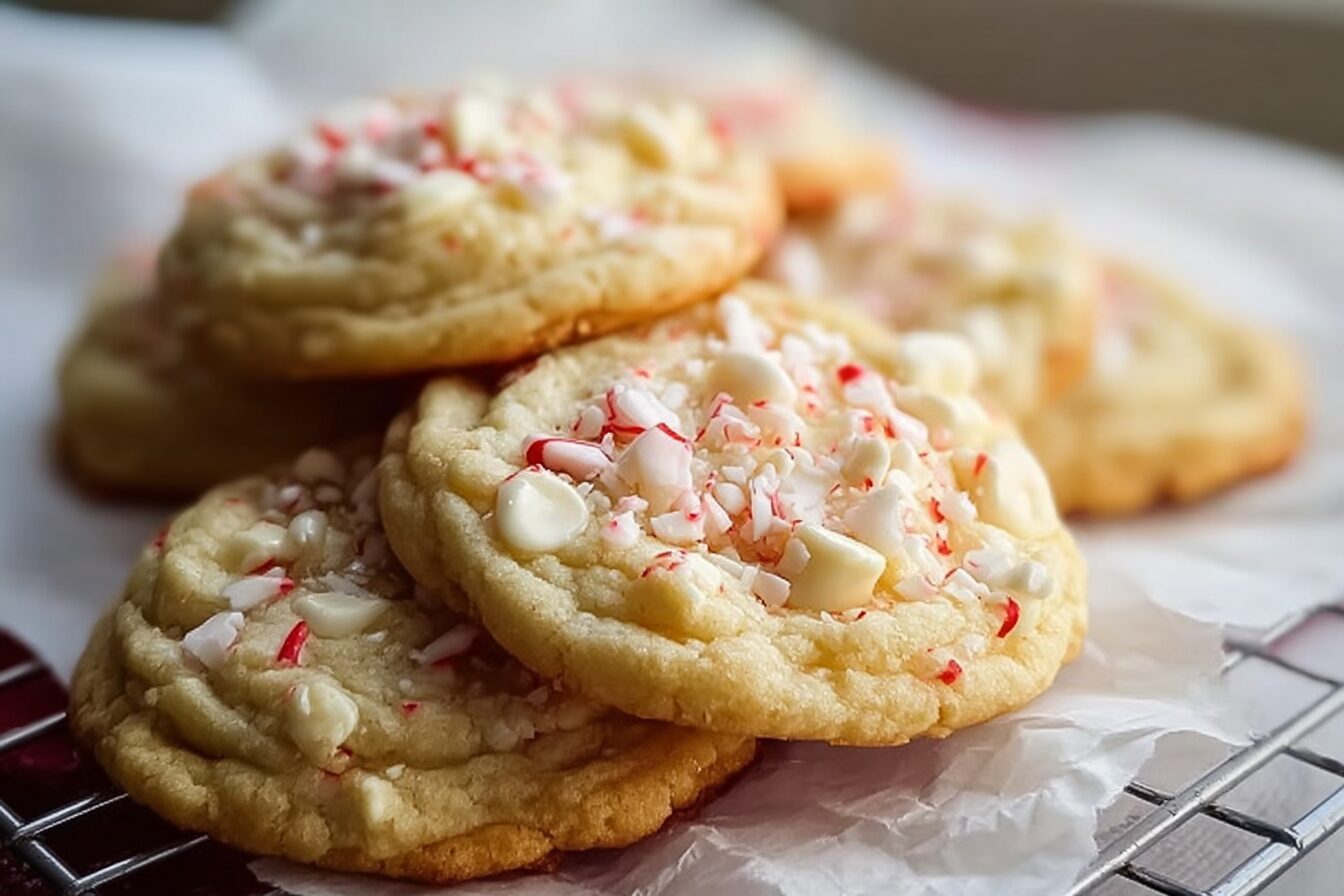 White Chocolate Peppermint Cookies