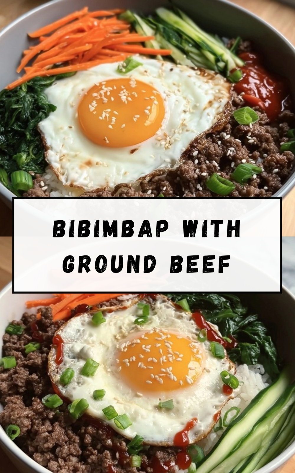 Bibimbap With Ground Beef