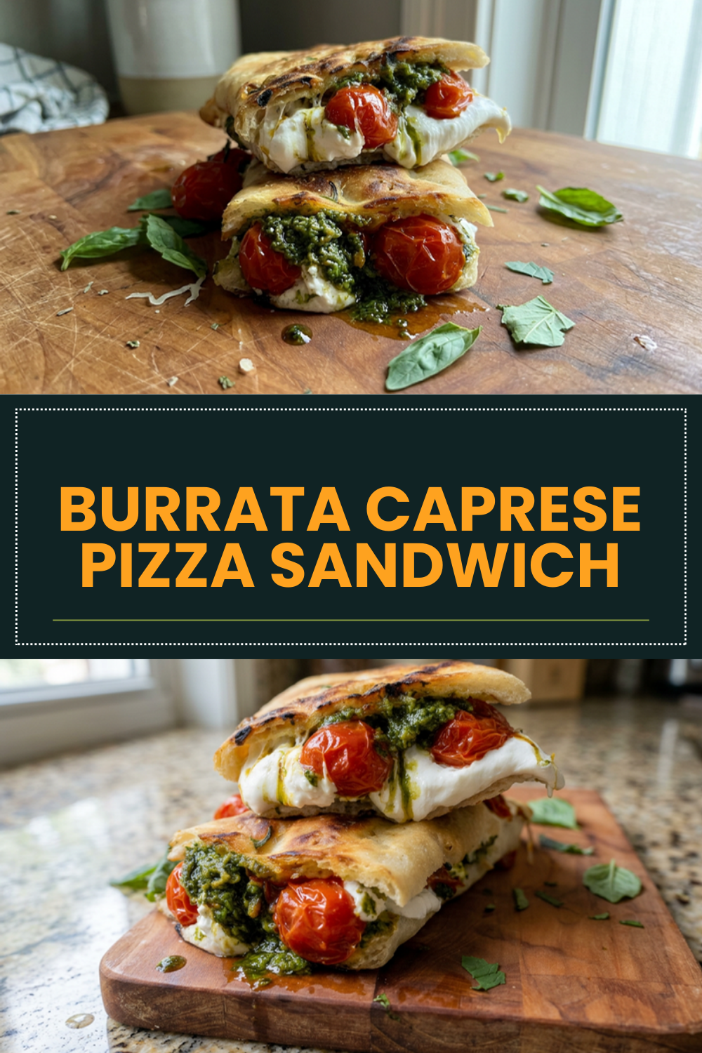 Burrata Caprese Pizza Sandwich