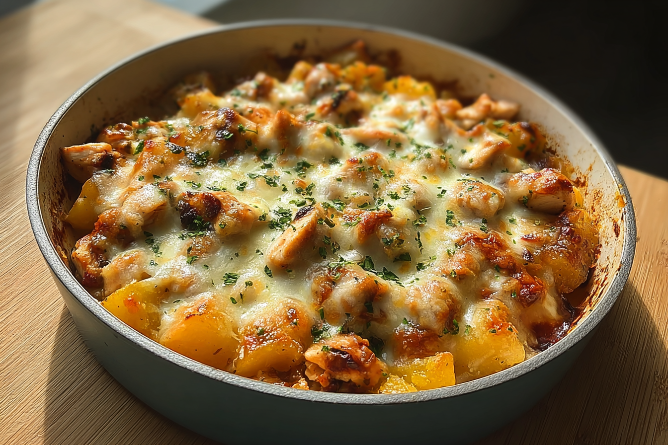 Cheesy Chicken Potato Bake