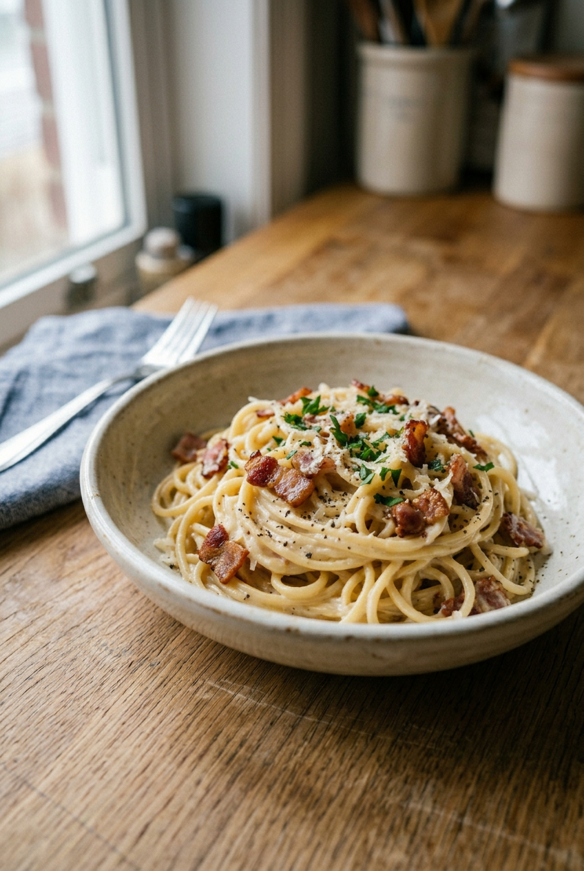 Cream Spaghetti With Bacon