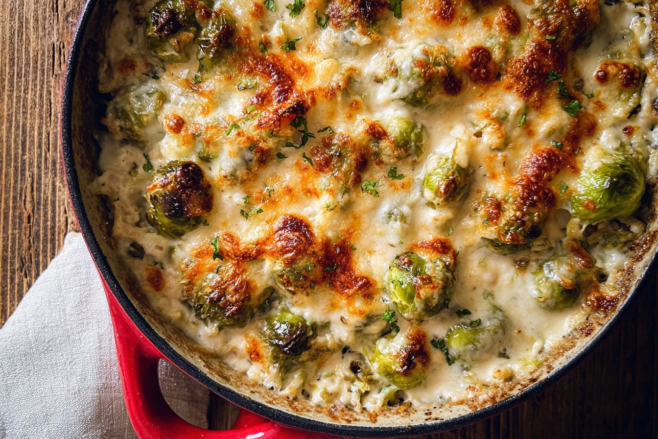 Creamy Brussels Sprouts Bake