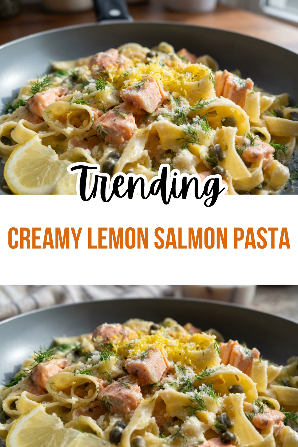 Creamy Lemon Salmon Pasta