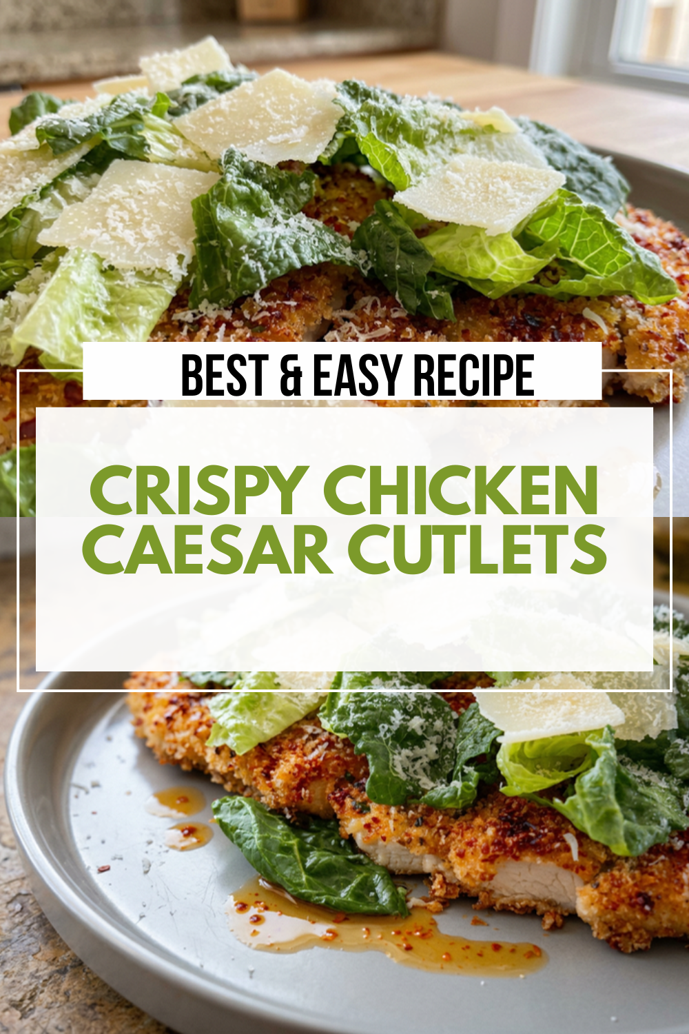 Crispy Chicken Caesar Cutlets