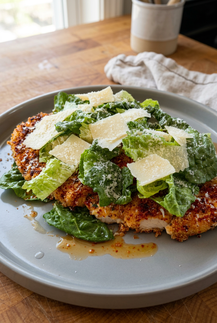 Crispy Chicken Caesar Cutlets