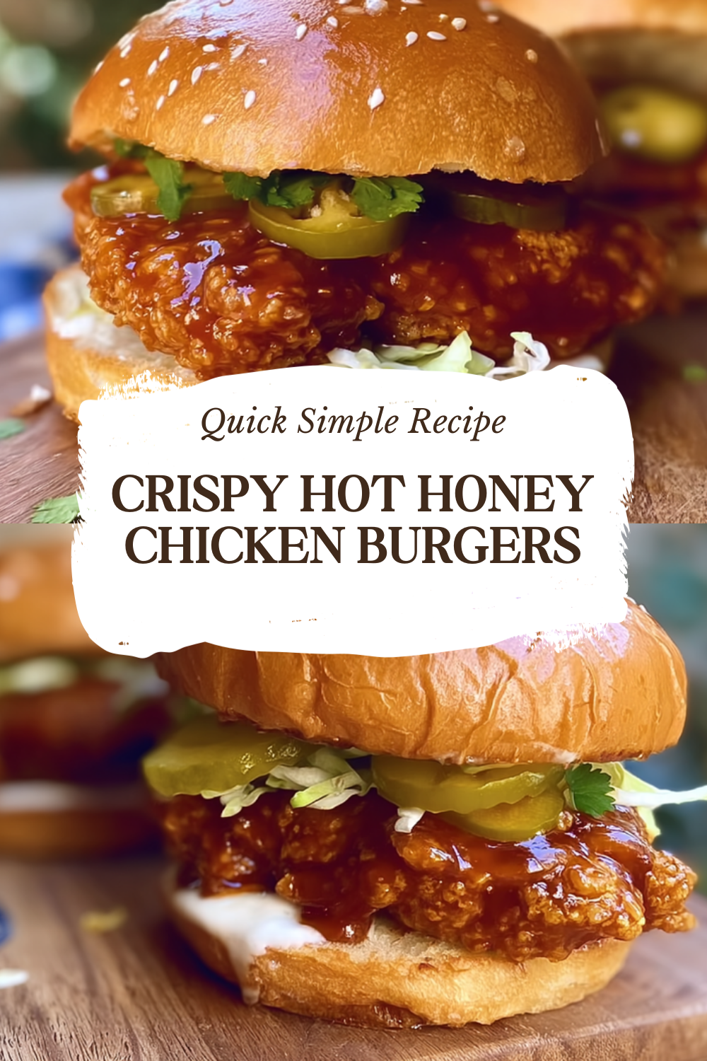 Crispy Hot Honey Chicken Burgers