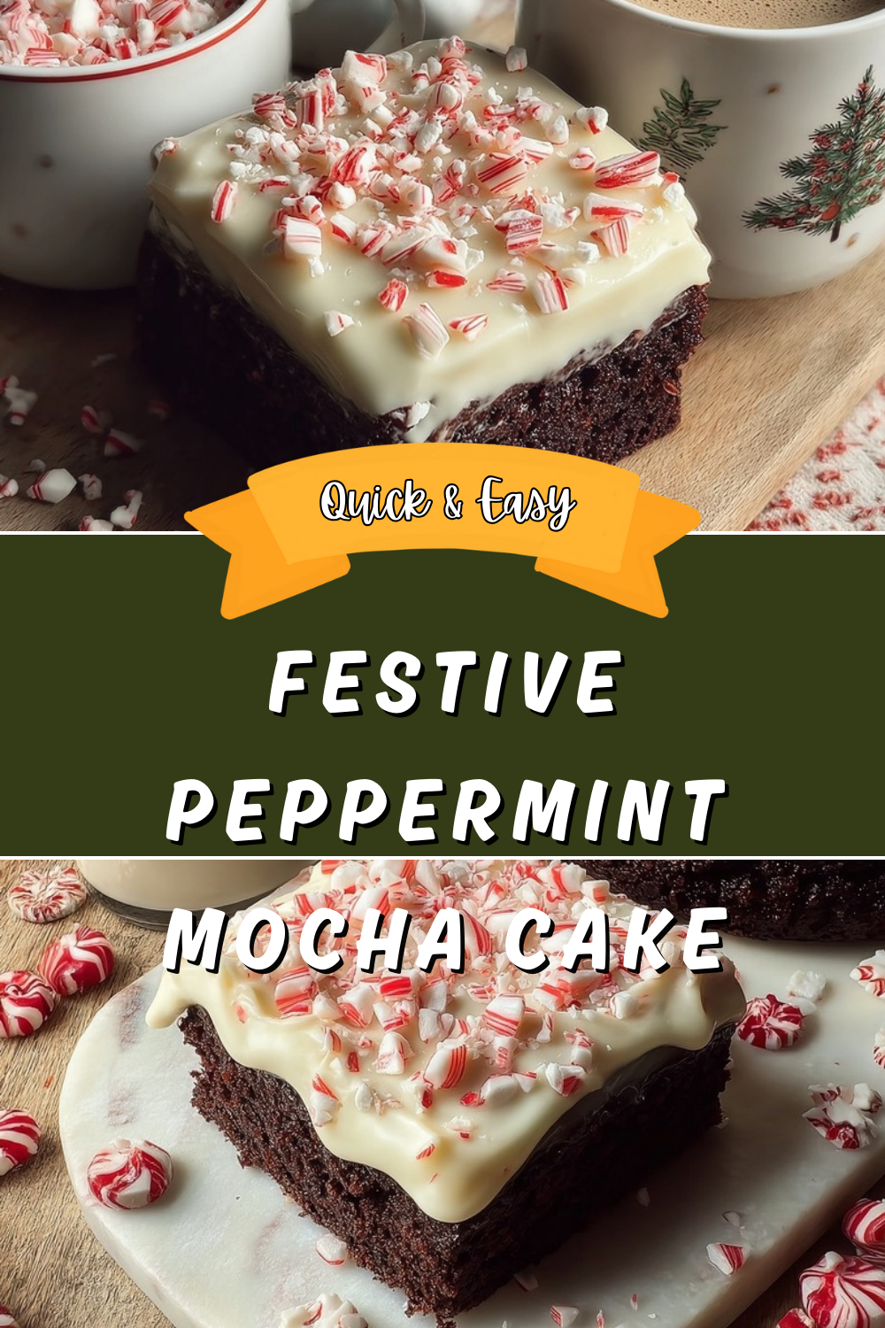 Festive Peppermint Mocha Cake