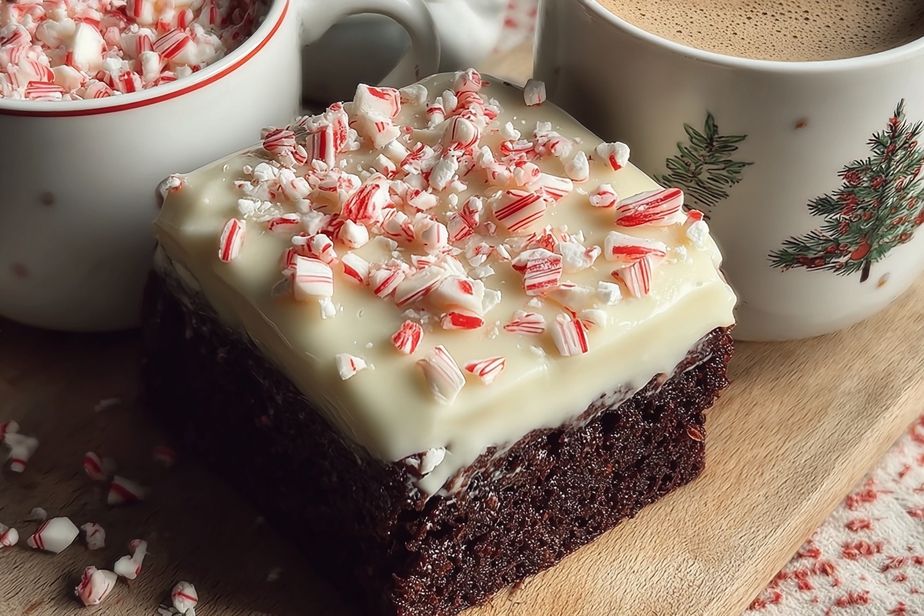 Festive Peppermint Mocha Cake