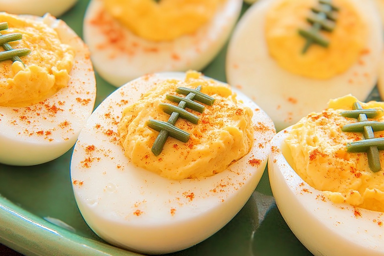 Football Deviled Eggs