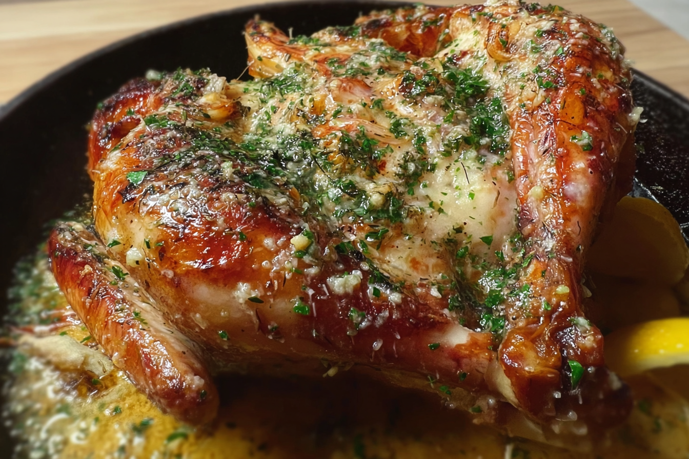 Garlic Parmesan Roast Chicken