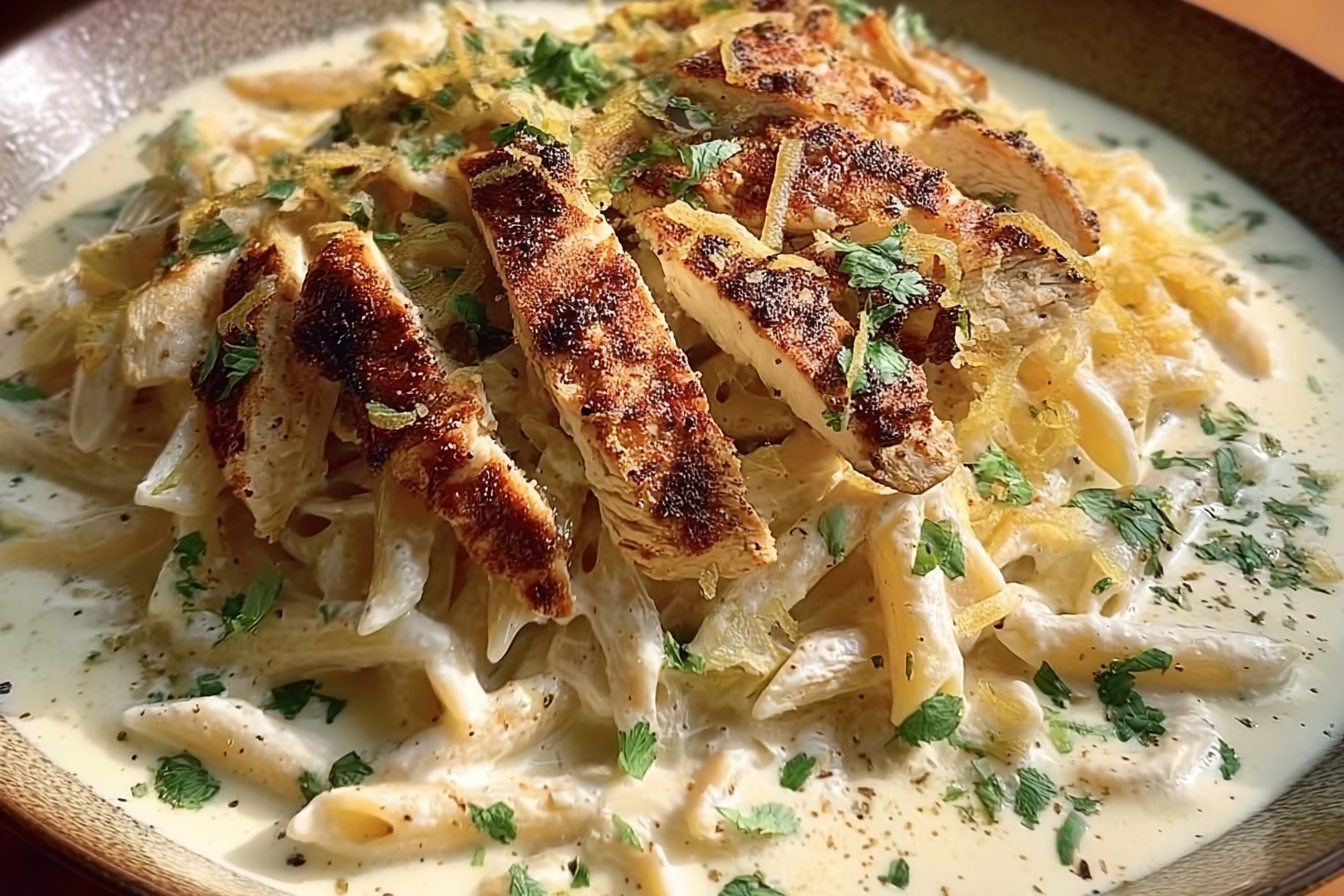 Grilled Chicken Alfredo Pasta