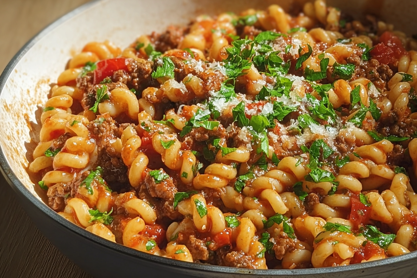 Minced Beef Trottole Pasta
