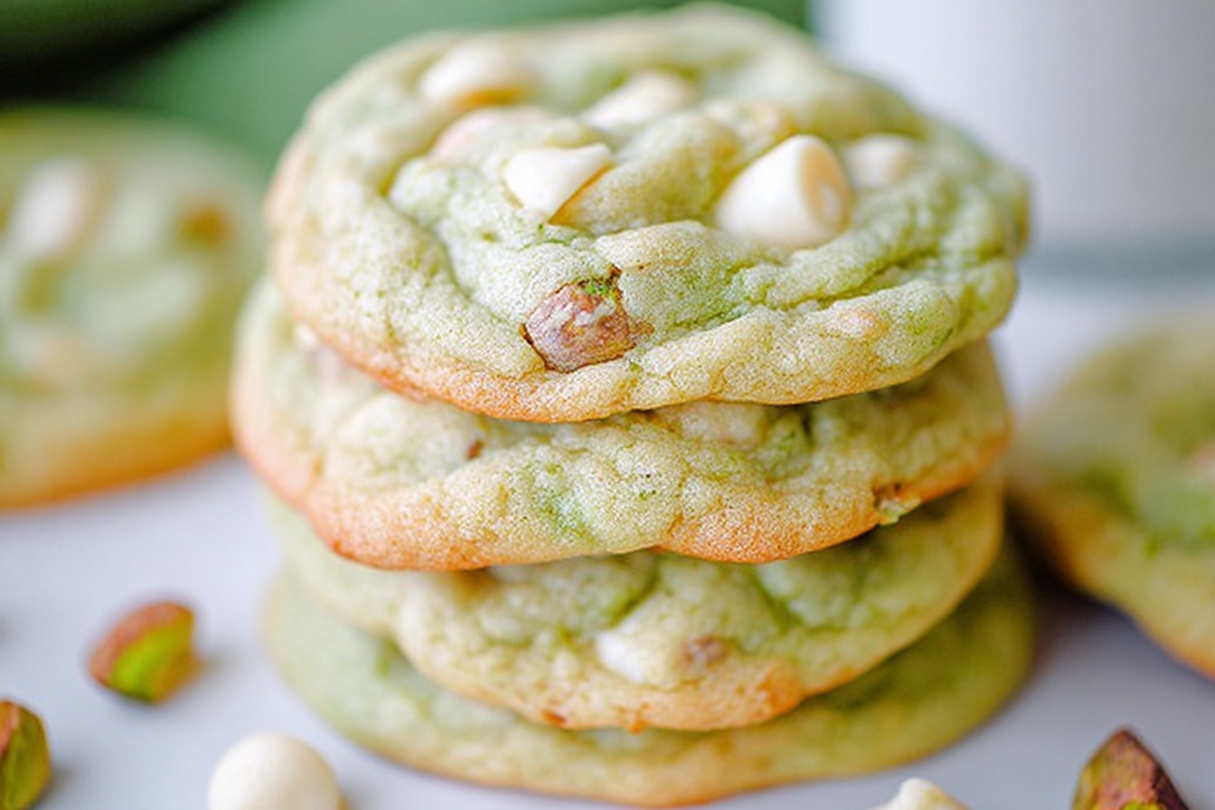 Pistachio White Chocolate Pudding Cookies Recipe