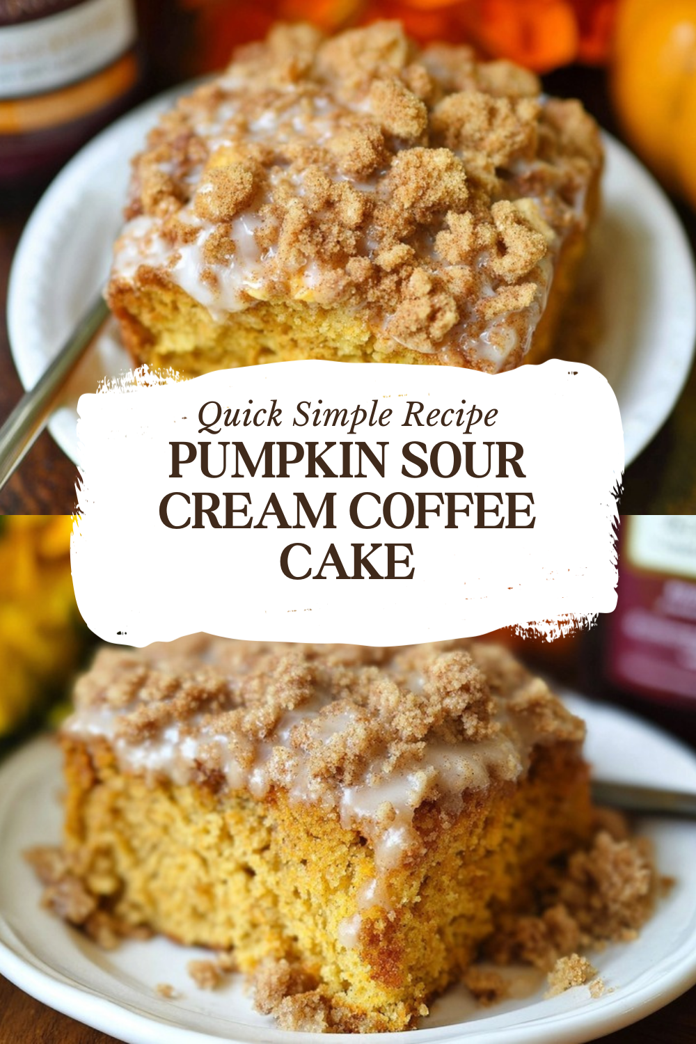 Pumpkin Sour Cream Coffee Cake
