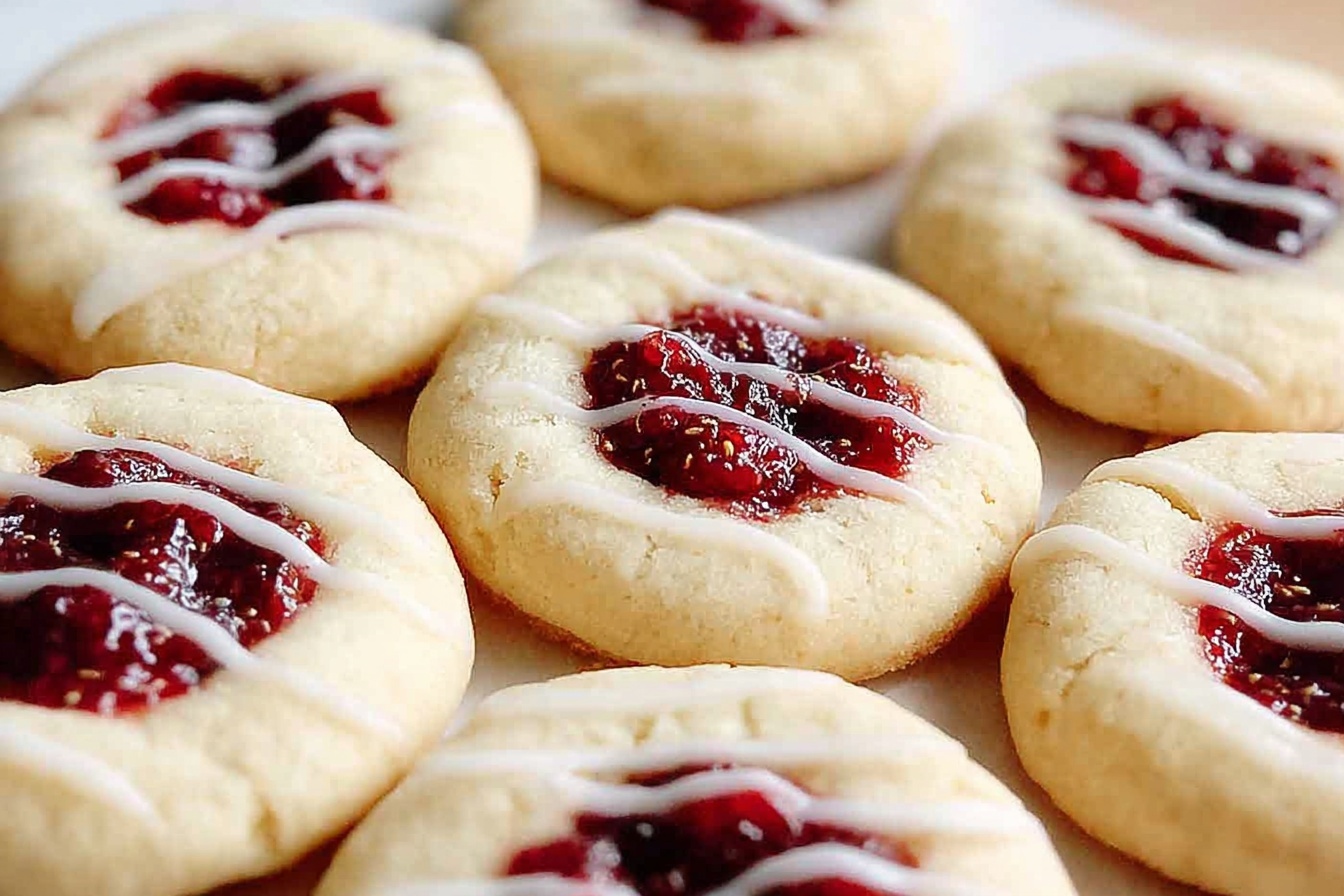 Raspberry Thumbprint Cookies