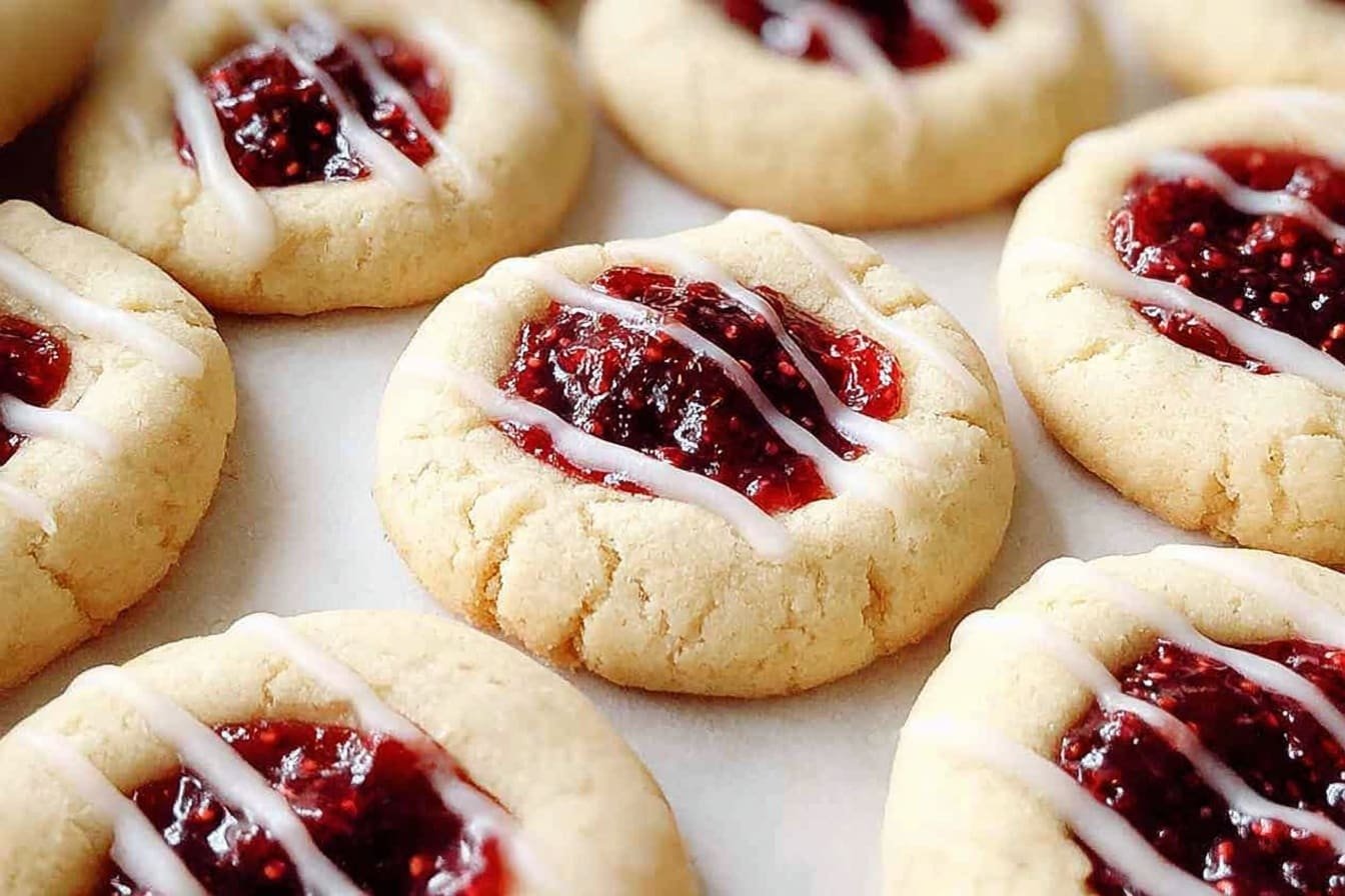 Easy Homemade Raspberry Thumbprint Cookies Recipe