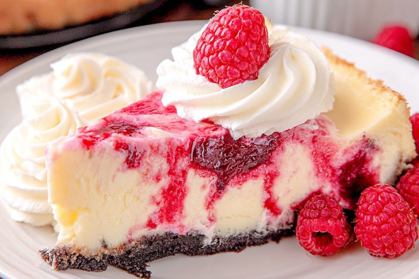 White Chocolate Raspberry Cheesecake
