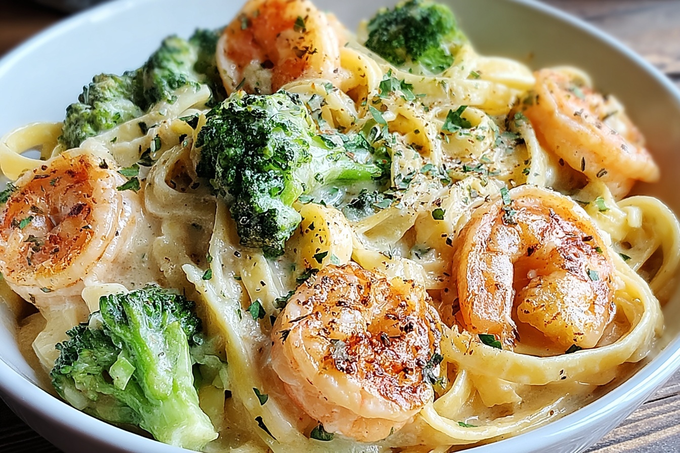 Broccoli Shrimp Alfredo