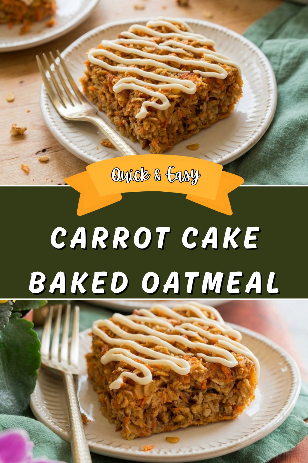 Carrot Cake Baked Oatmeal