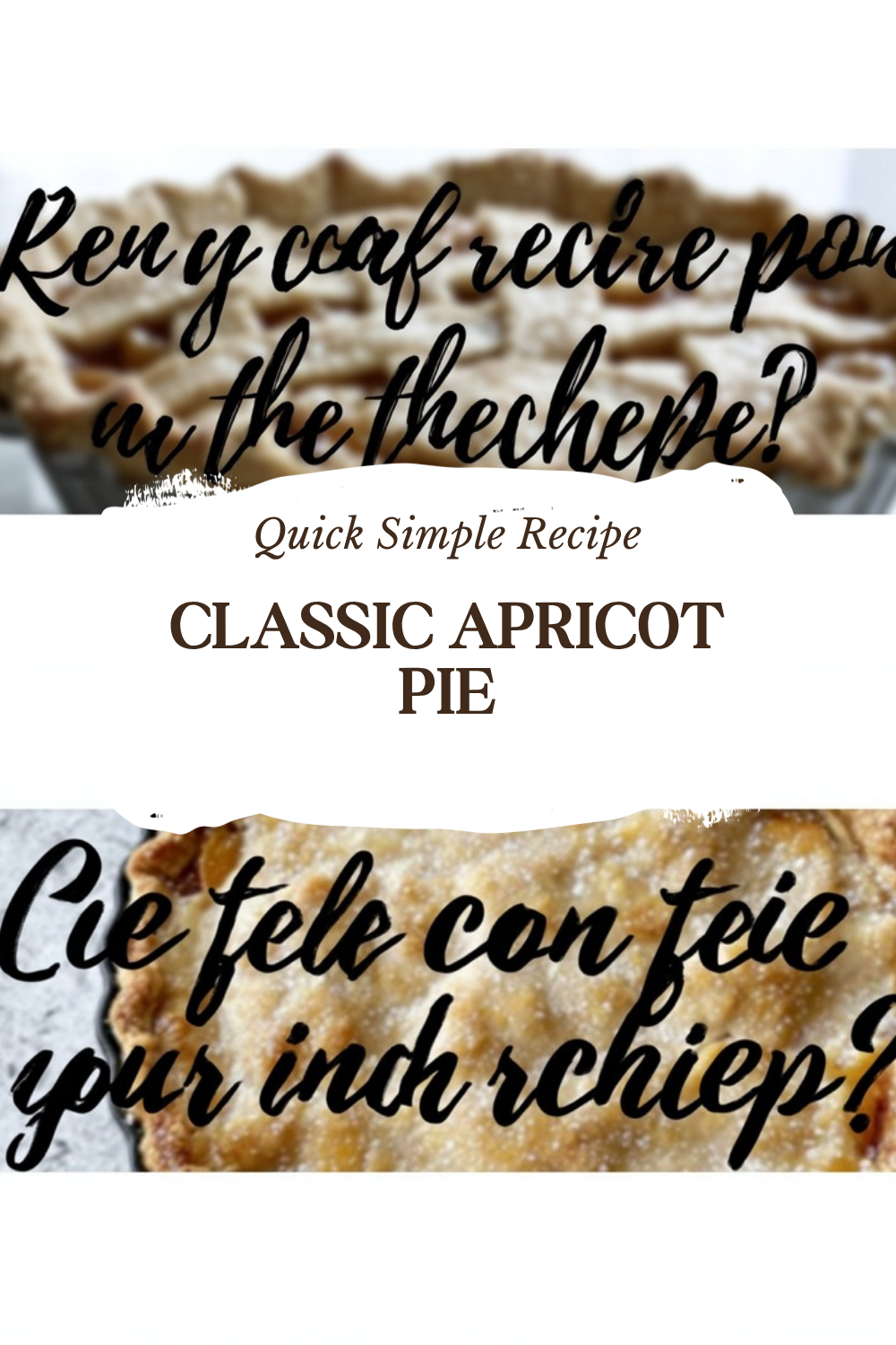 Classic Apricot Pie