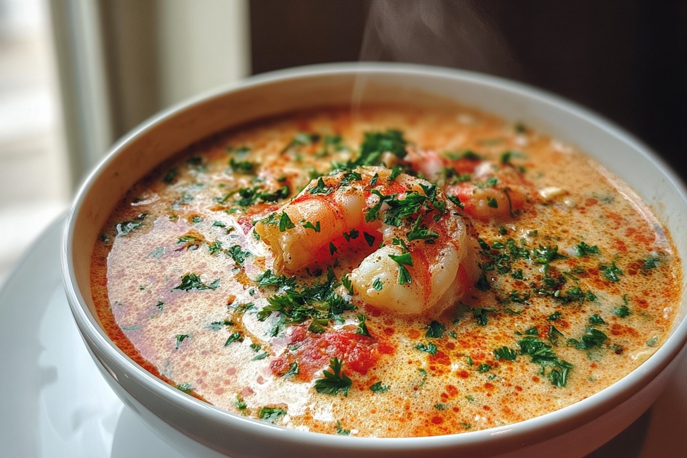 Creamy Crab And Shrimp Seafood Bisque
