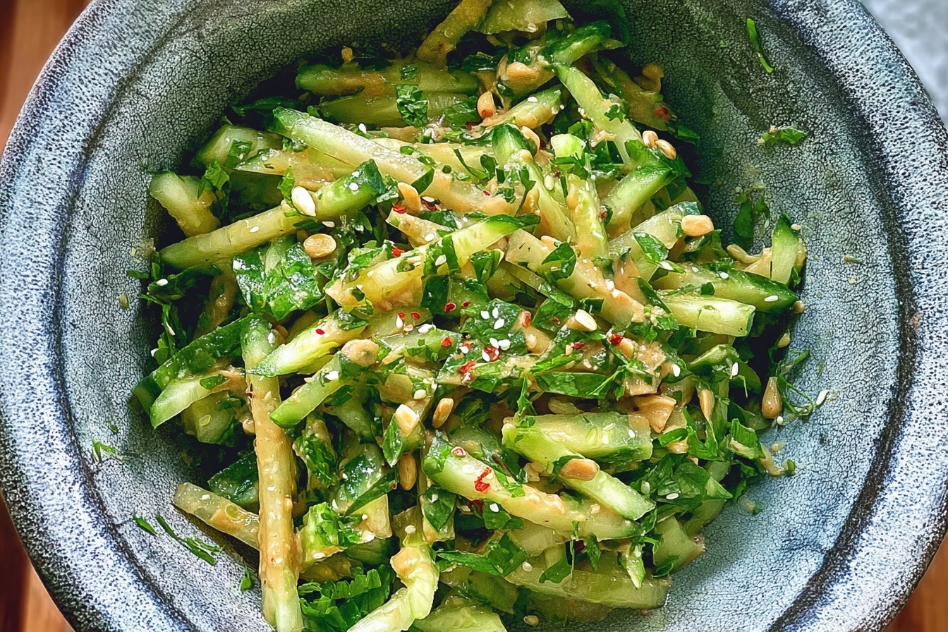 Cucumber Peanut Butter Salad