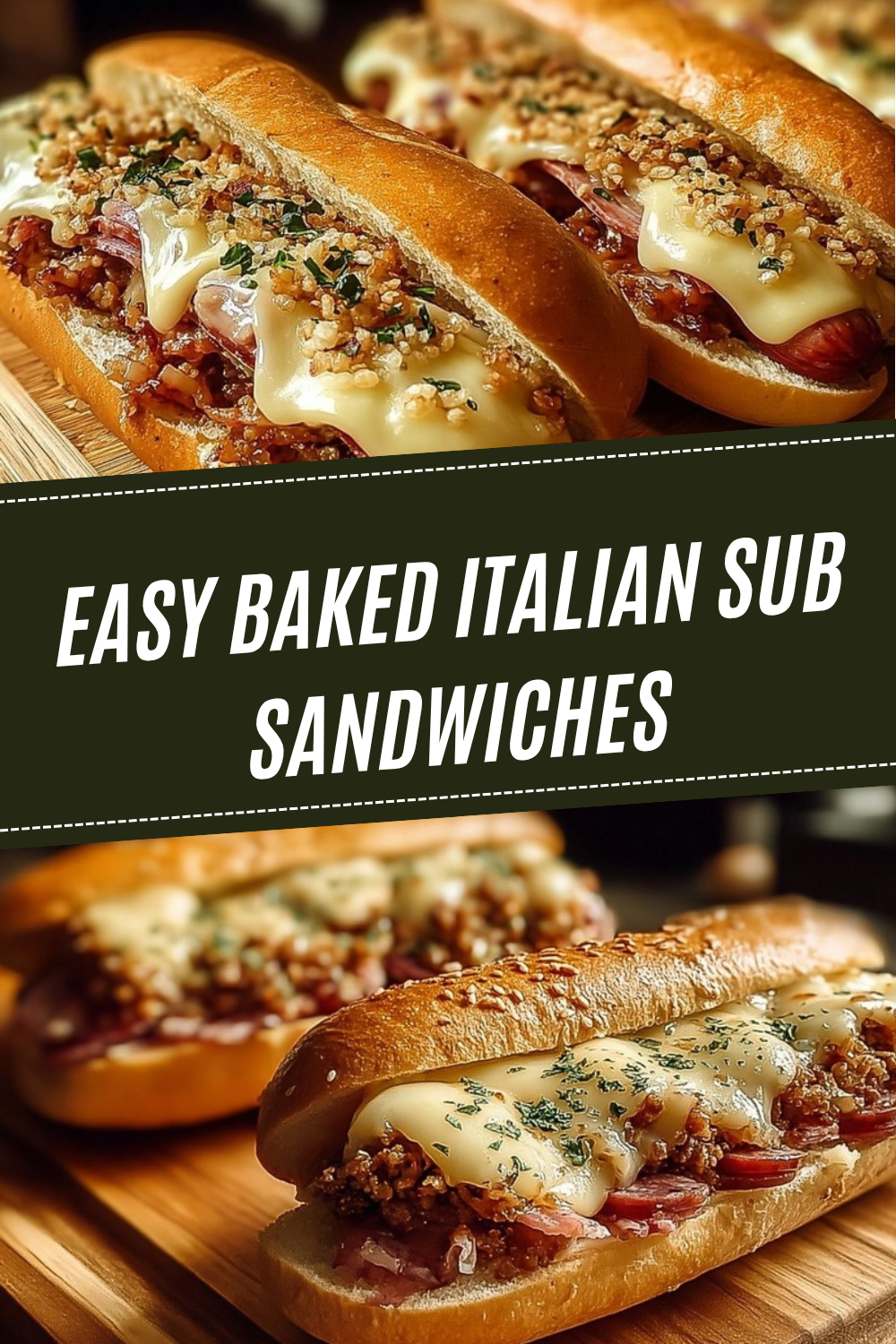 Easy Baked Italian Sub Sandwiches