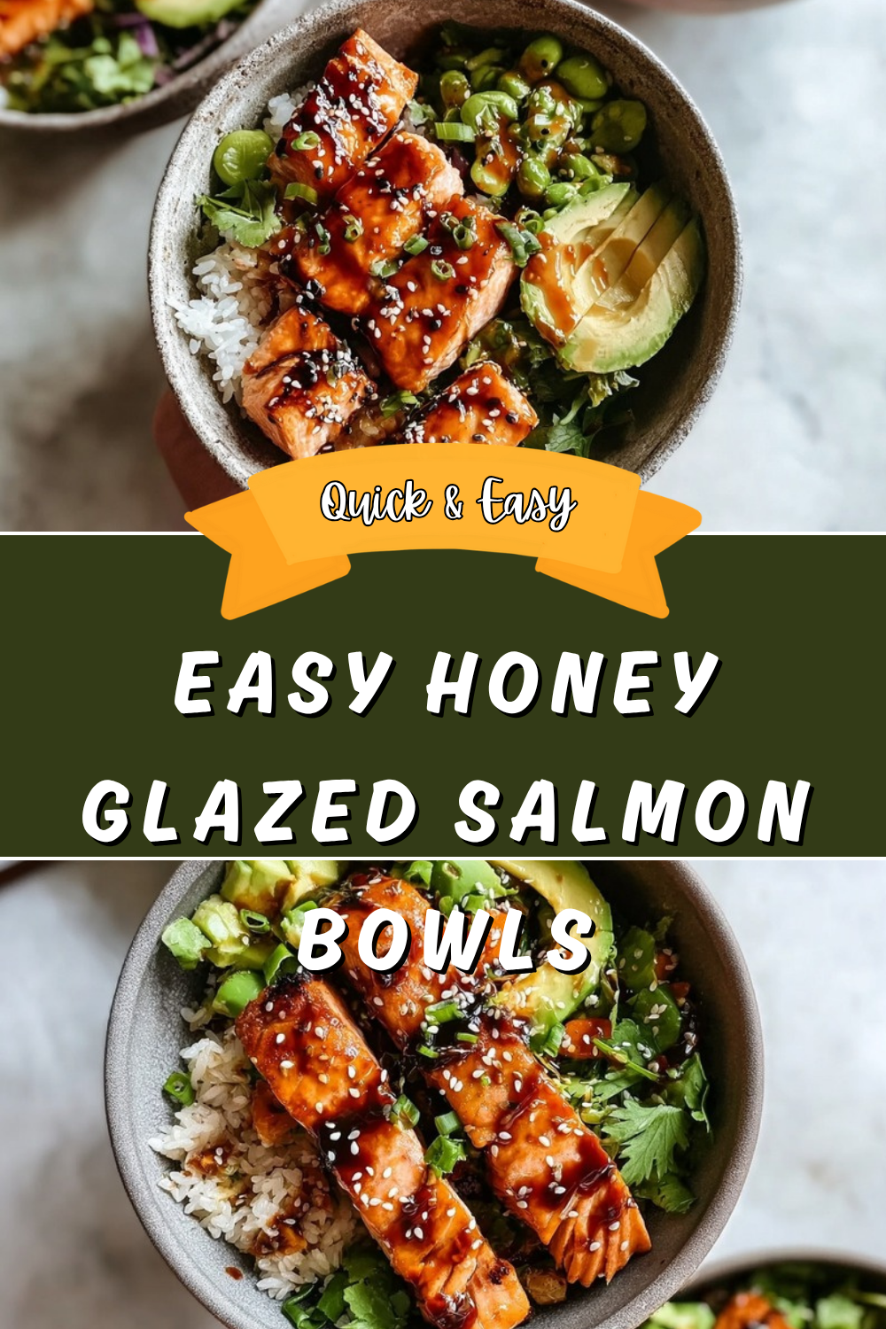 Easy Honey Glazed Salmon Bowls