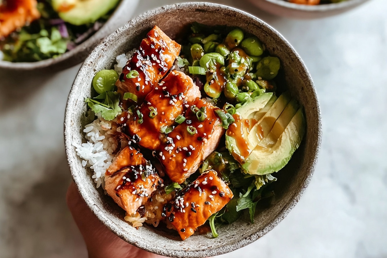 Easy Honey Glazed Salmon Bowls