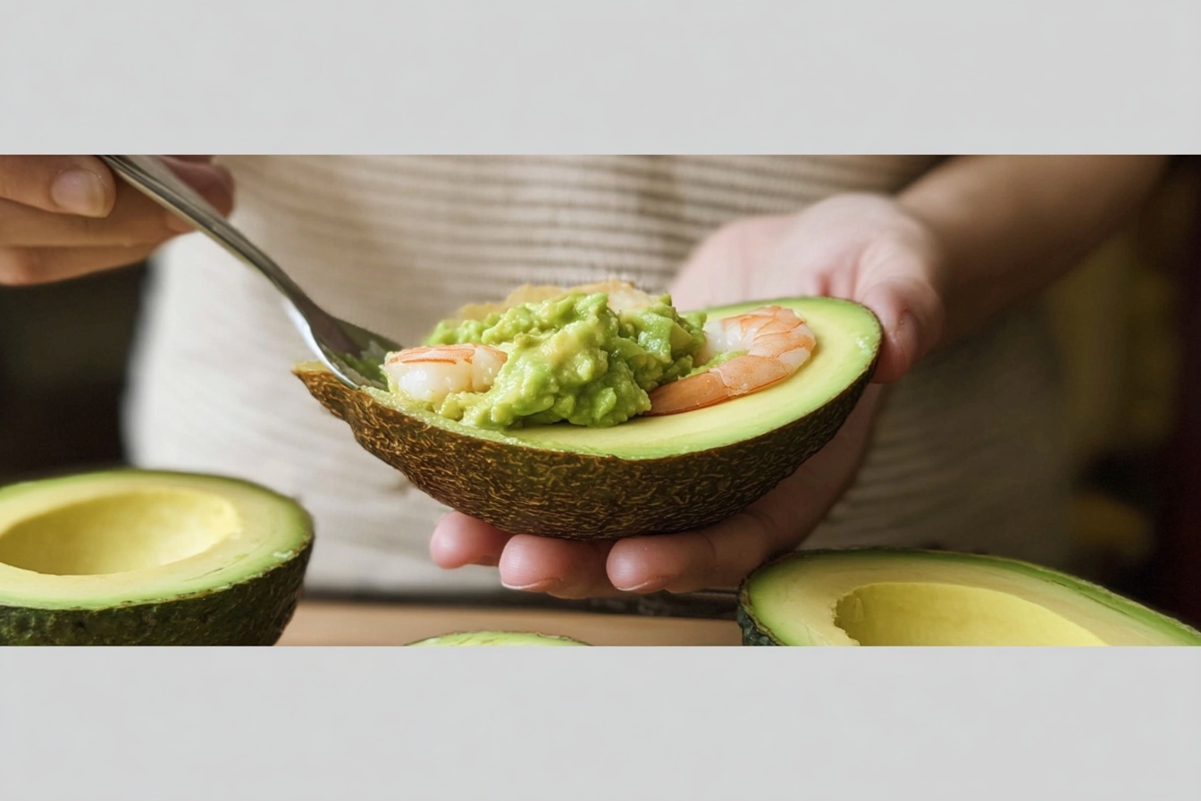Guacamole Shrimp Wonton Cup