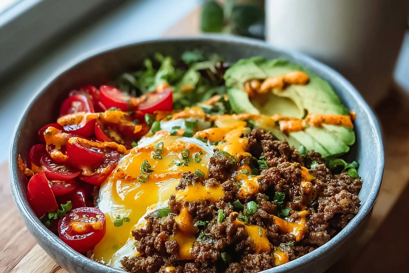 High Protein Cheeseburger Bowls Low Carb Meal Prep