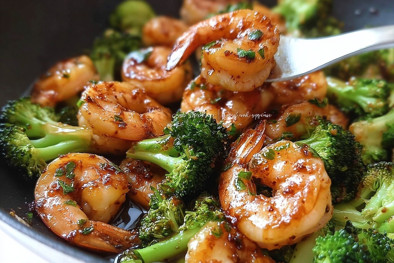 Honey Garlic Butter Shrimp And Broccoli