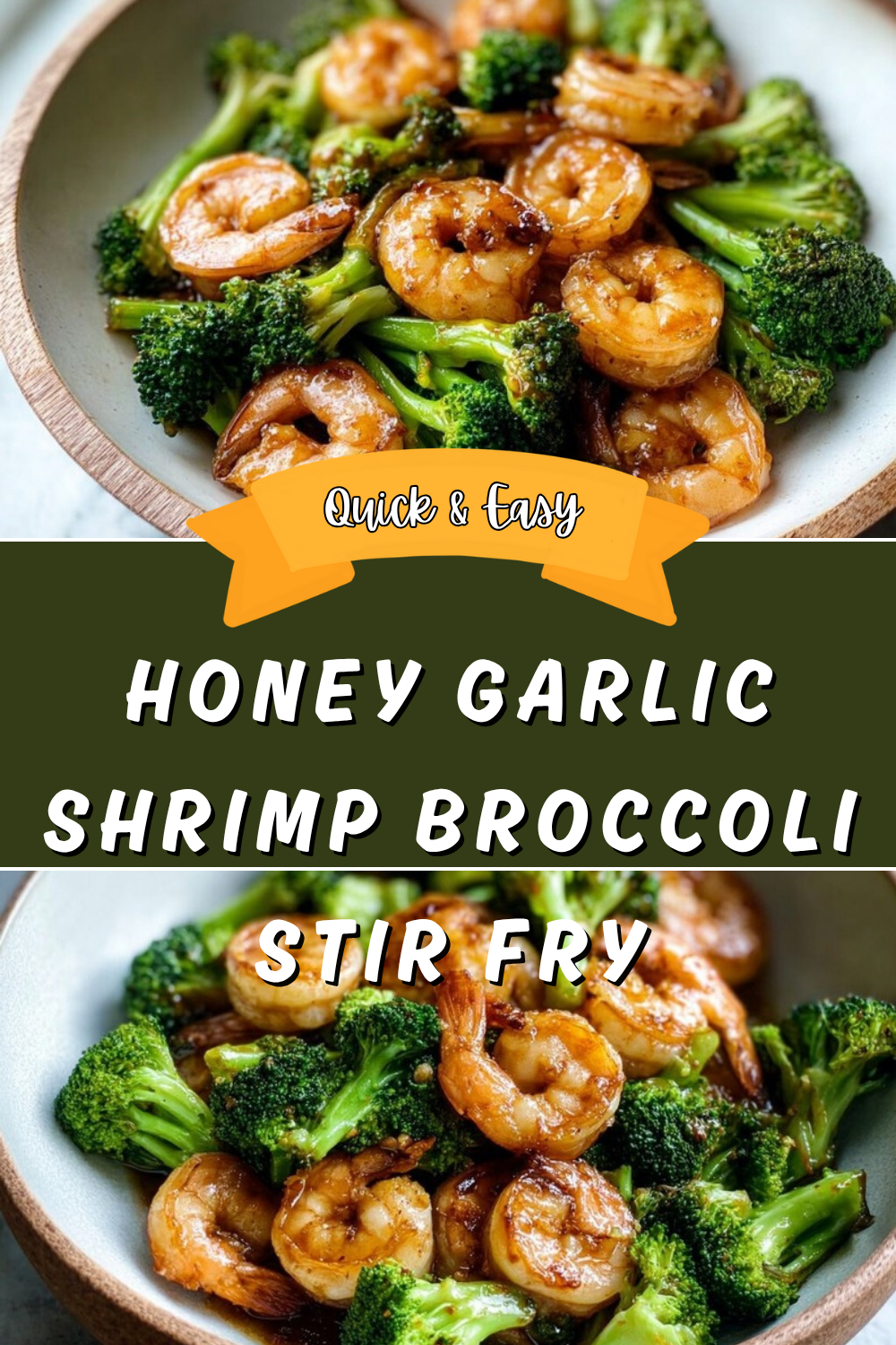 Honey Garlic Shrimp Broccoli Stir Fry