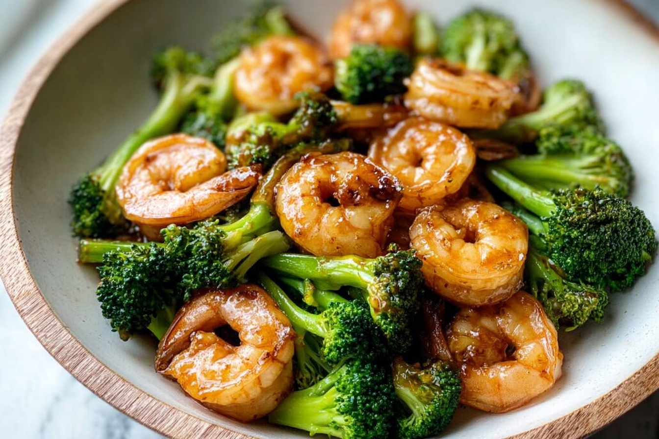 Honey Garlic Shrimp Broccoli Stir Fry