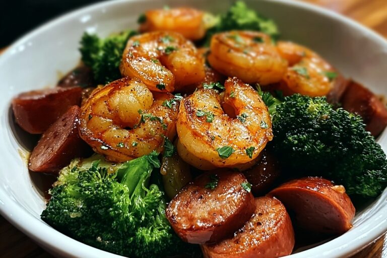 Honey Garlic Shrimp, Sausage, And Broccoli 94.png