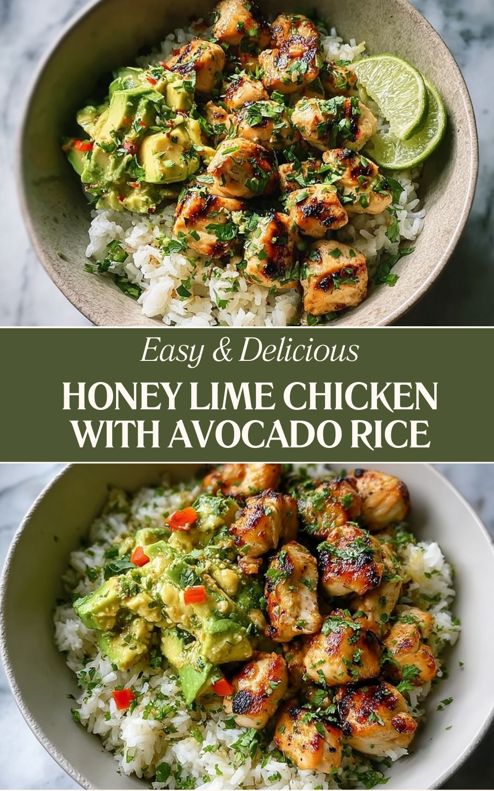 Honey Lime Chicken With Avocado Rice