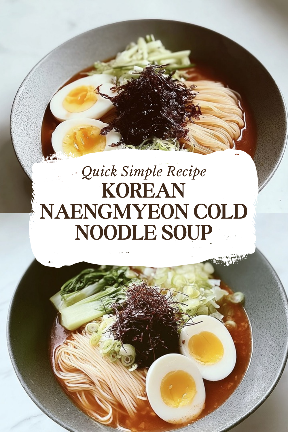 Korean Naengmyeon Cold Noodle Soup