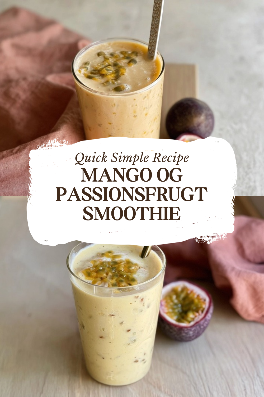 Mango Og Passionsfrugt Smoothie