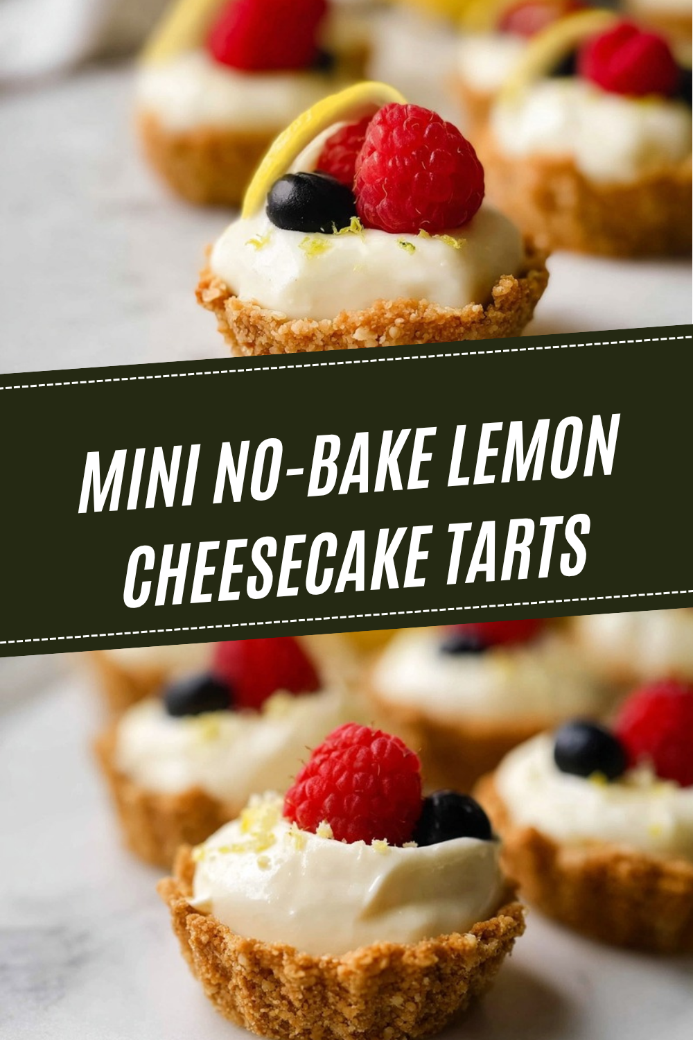 Mini No-Bake Lemon Cheesecake Tarts