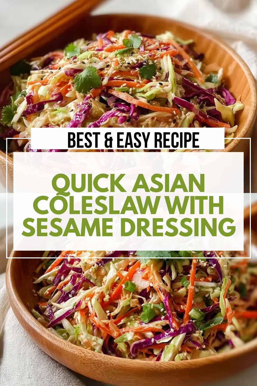 Quick Asian Coleslaw With Sesame Dressing