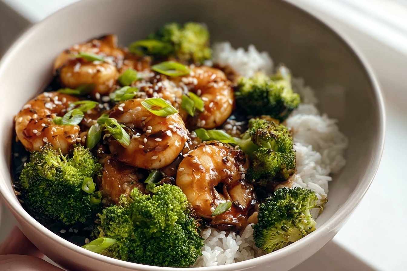 Quick & Easy Shrimp Broccoli Teriyaki Bowl Recipe