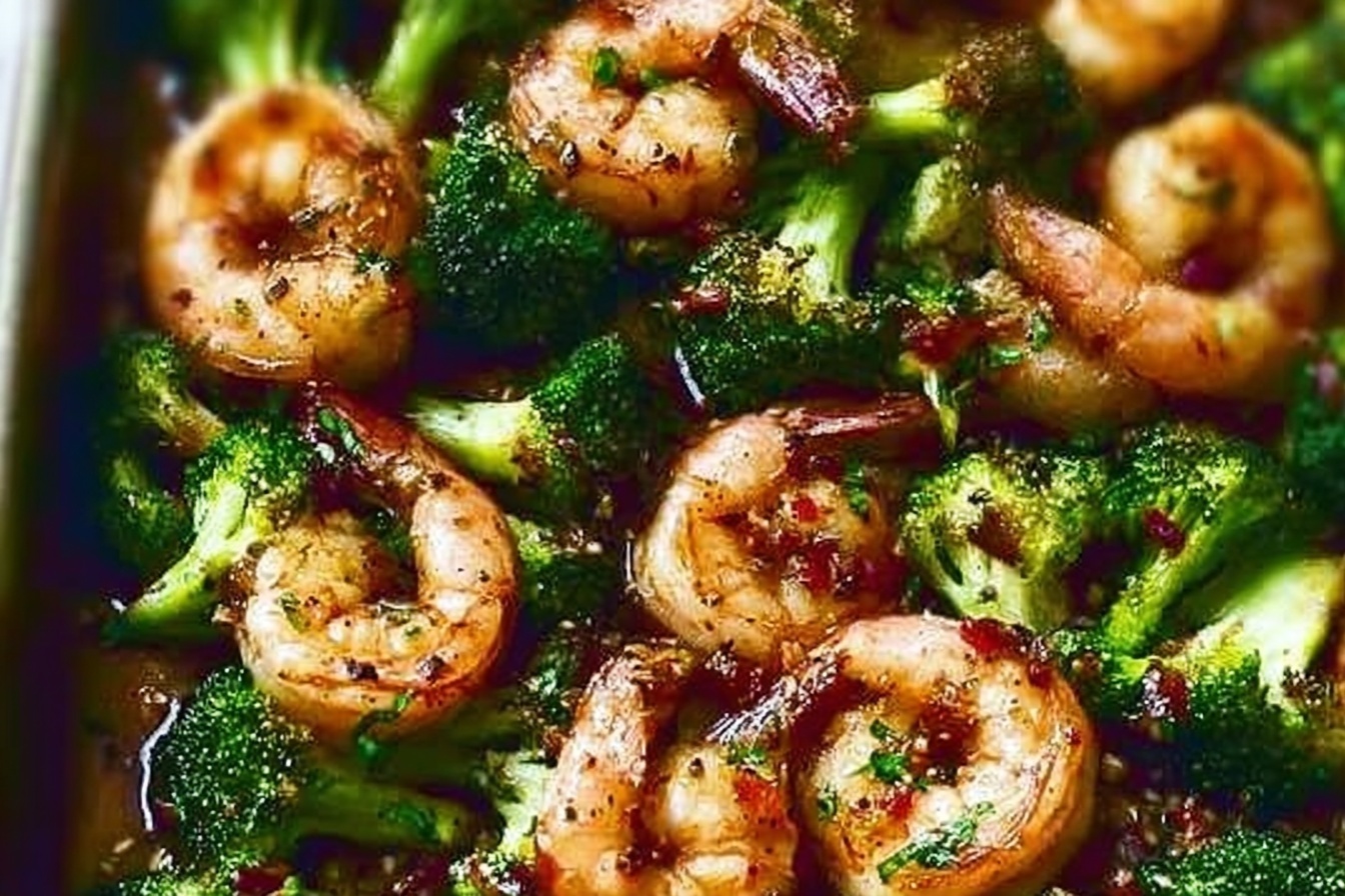 Sheet Pan Honey Garlic Shrimp And Broccoli