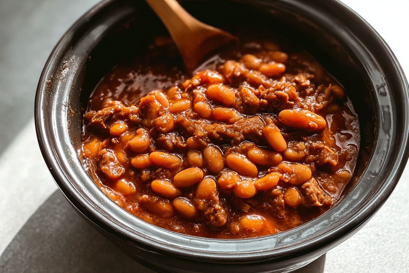 Slow Cooker Pork And Beans